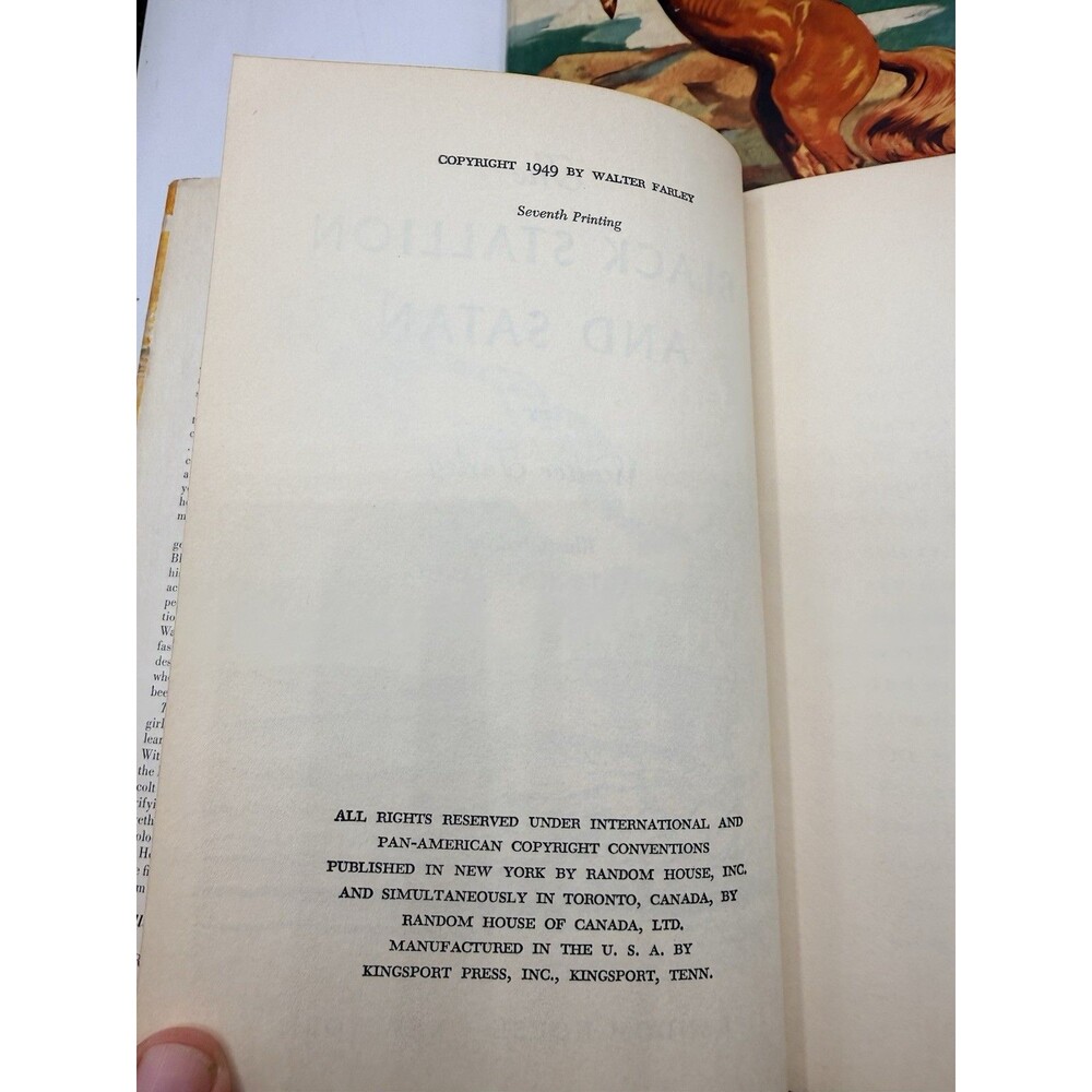 8 : 40s 50s Walter Farley The Black Stallion Novel Book Set Sulky Filly Satan + - Picture 11 of 16